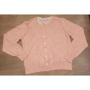 BANANA REPUBLIC Womens Sz XL very light Button Top Long Sleeve Pink/Peach